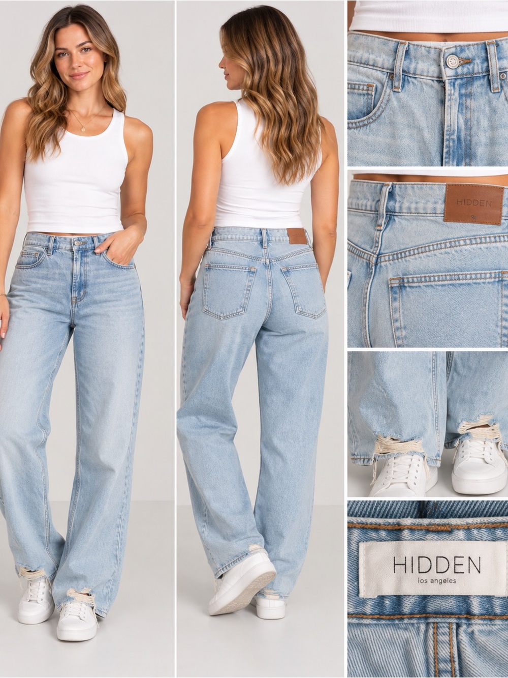 NWT Hidden Alex High Waisted Baggy Jeans Size 28